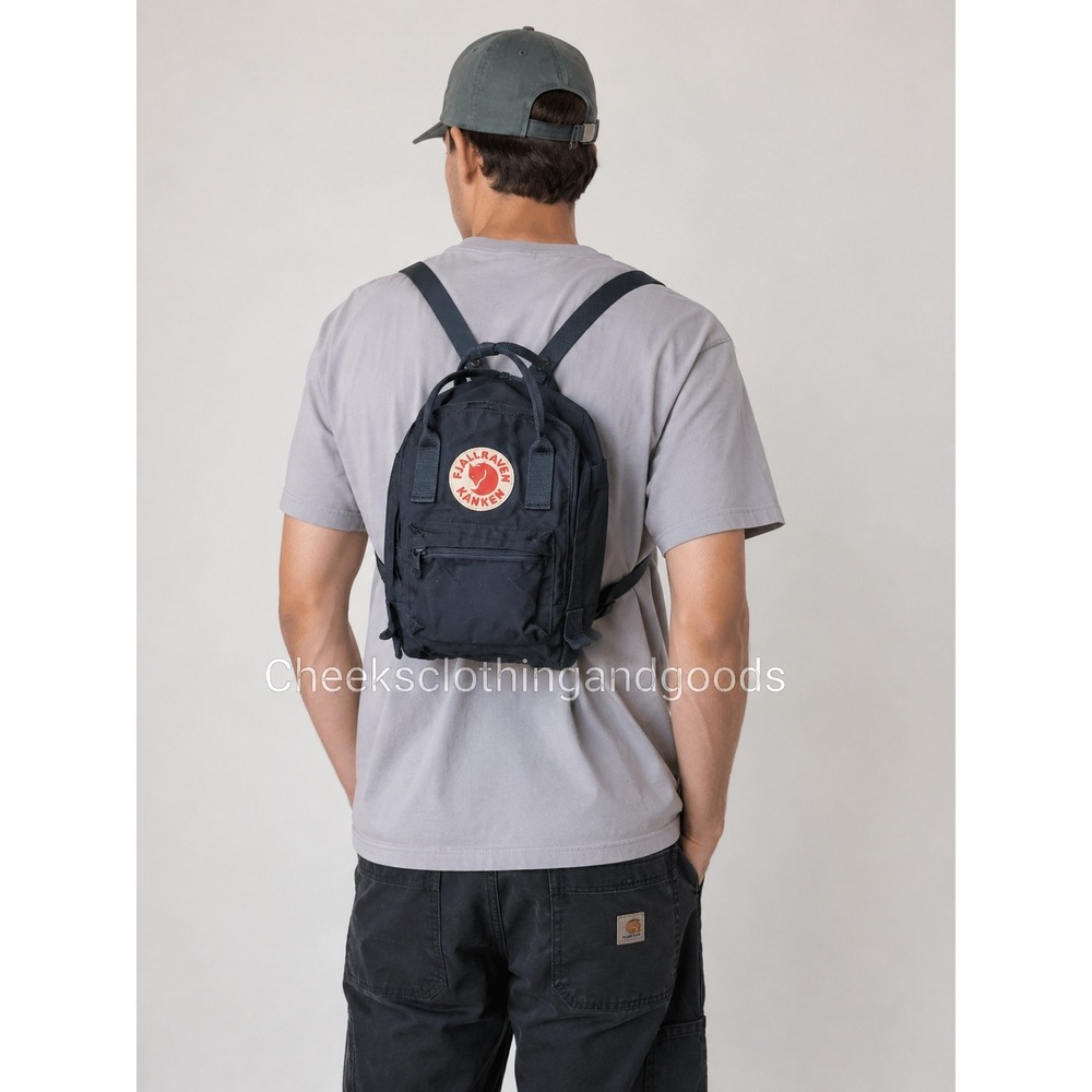 Fjallraven Kanken Mini Navy Blue Backpack 23561 Mens Womens Bag